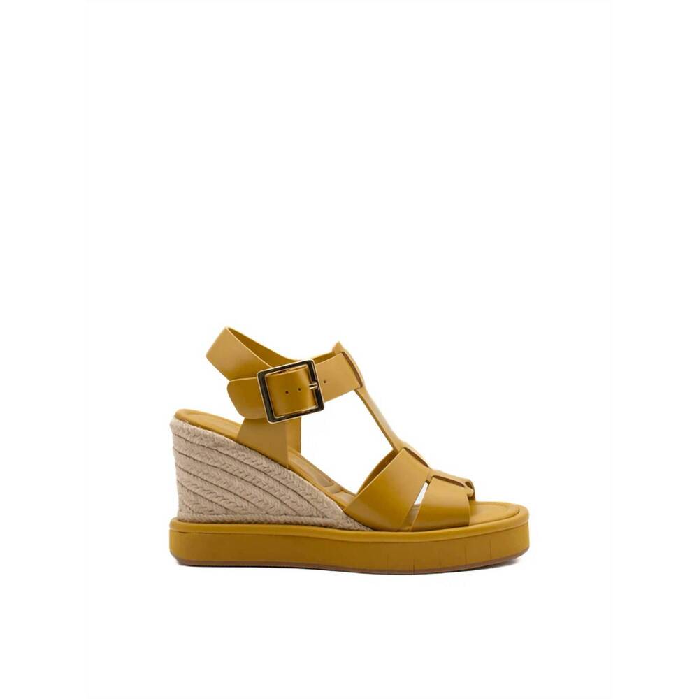 NEW PALOMA BARCELO women's elie wedge sandal in ochre